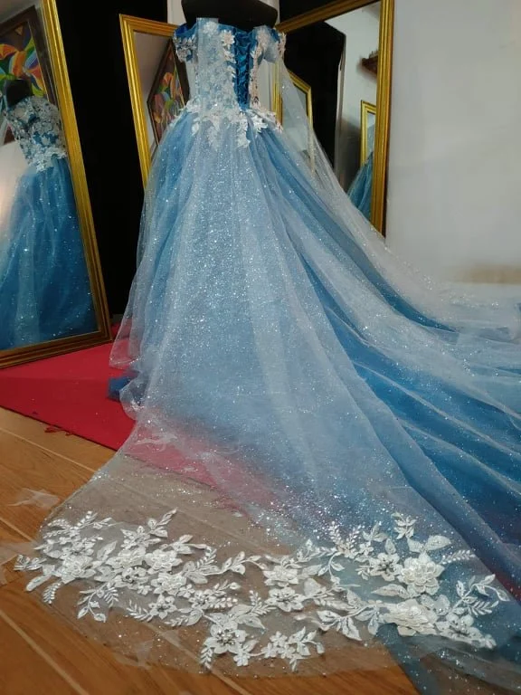 Blue skirt for sales wedding